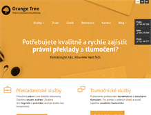 Tablet Screenshot of orangetree.cz